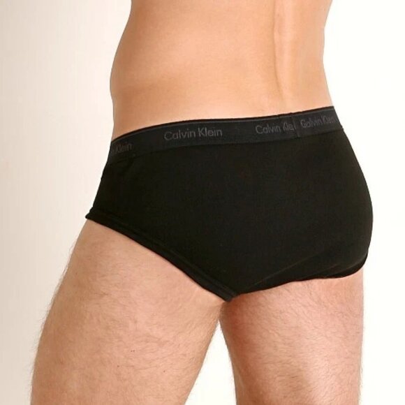 CALVIN KLEIN 4 Hip Briefs Black Cotton Men's Underwear New in the box - Picture 5 of 5